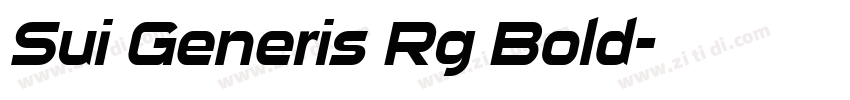 Sui Generis Rg Bold字体转换